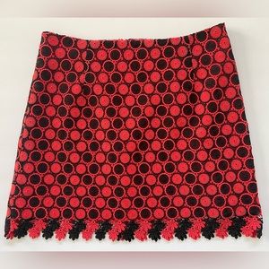 RELATED Crotchet Lace Black Red Mini Skirt. Size 6